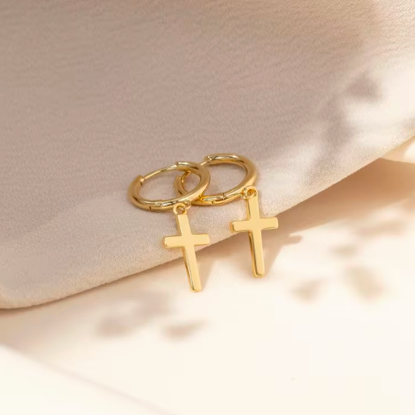 Canzara™ Cross Gold Earrings