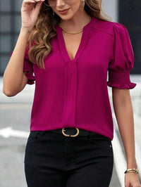 EaseMe™ Vneck Puffy Blouse