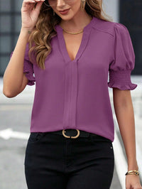 EaseMe™ Vneck Puffy Blouse