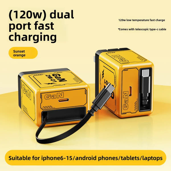 SnapVolt™ 120W Dual Fast Charger