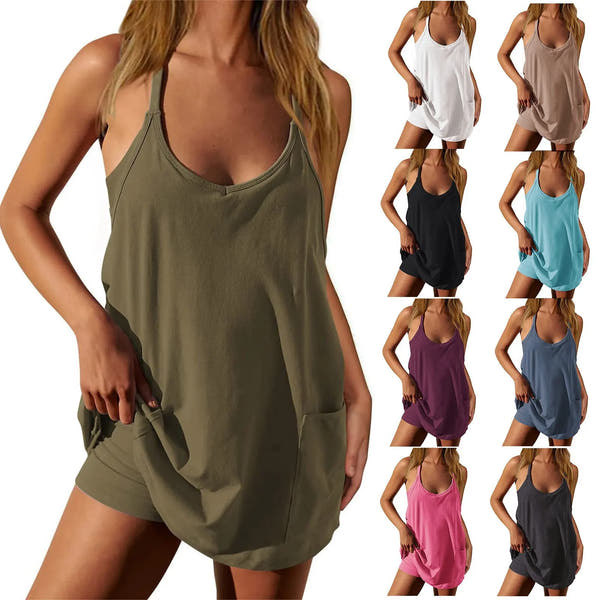 SummerSoul™ Deep V Casual Romper