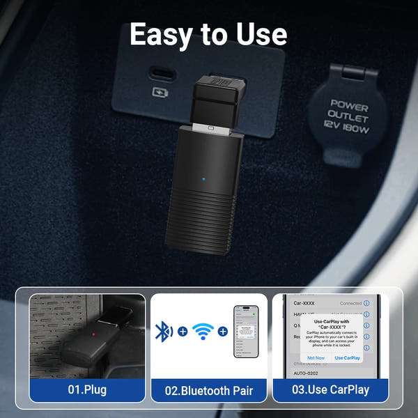 DriveLink™ MINI Wireless CarPlay Adapter